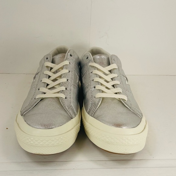 Converse One Star Ox Metallic Leather Shoe Size 8 Women - Picture 2 of 8